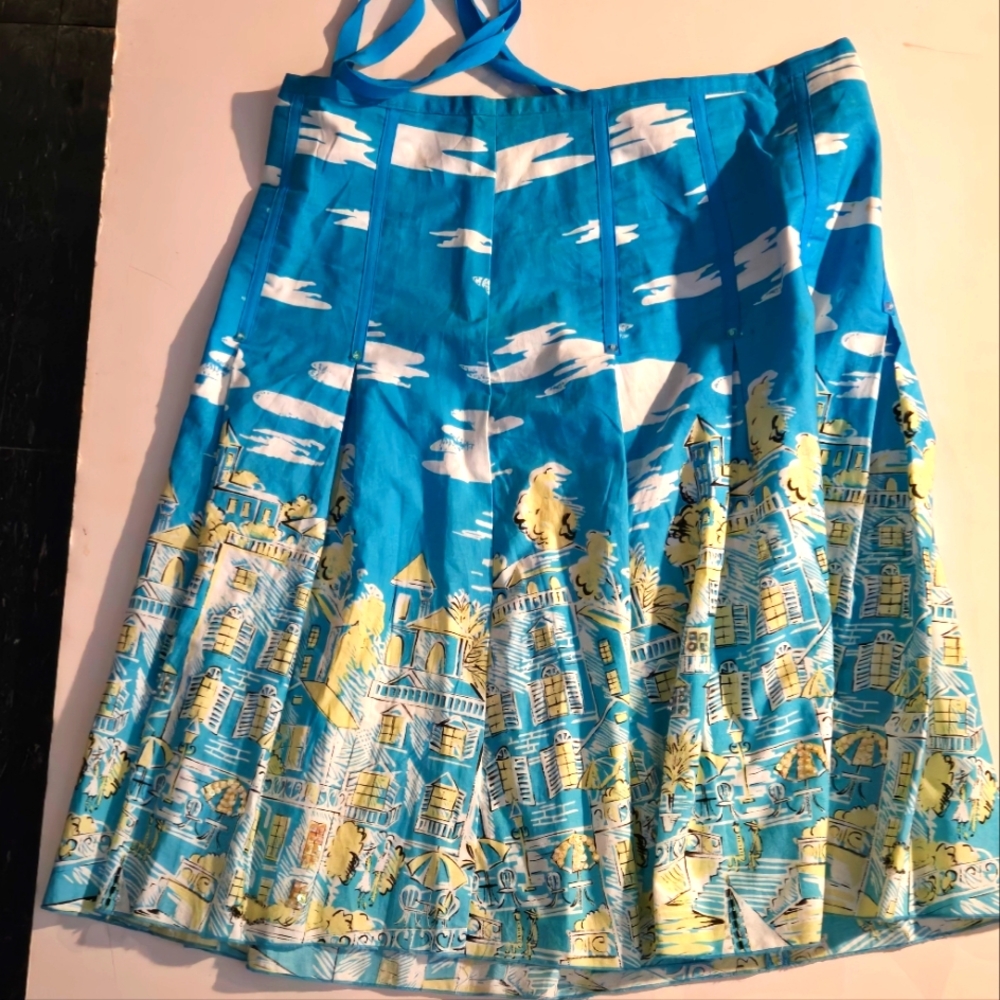 Skirt by Kenzie, cotton, very french, waist to knee length with sequins/Paris